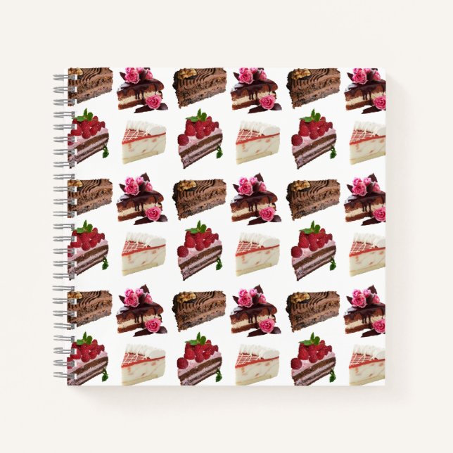 Carnet Cute Cakes Lovers Desserts Pattern (Devant)
