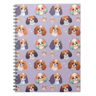 Carnet Cute Cavalier King Charles Unicorn Pastel Motif