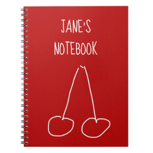 Carnet Cute cerise simple minimaliste