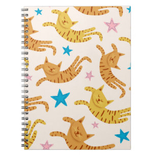 Carnet Cute chats sans soudure motif avec étoiles drague 