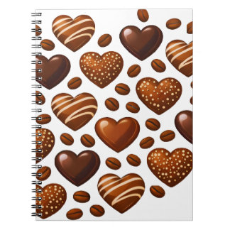 Carnet Cute Chocolate Hearts Notebook - Candy Love Journa