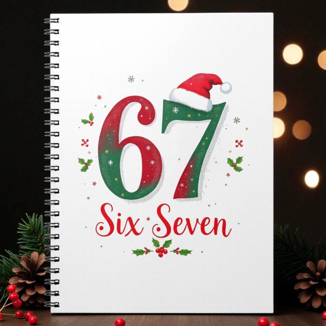 Carnet Cute Christmas Meme Six Seven 67 6 7 Holiday (Créateur téléchargé)