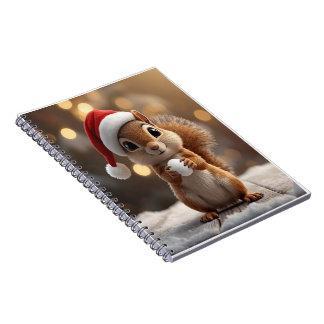 Carnet Cute Christmas Squirrel Girls Notebook
