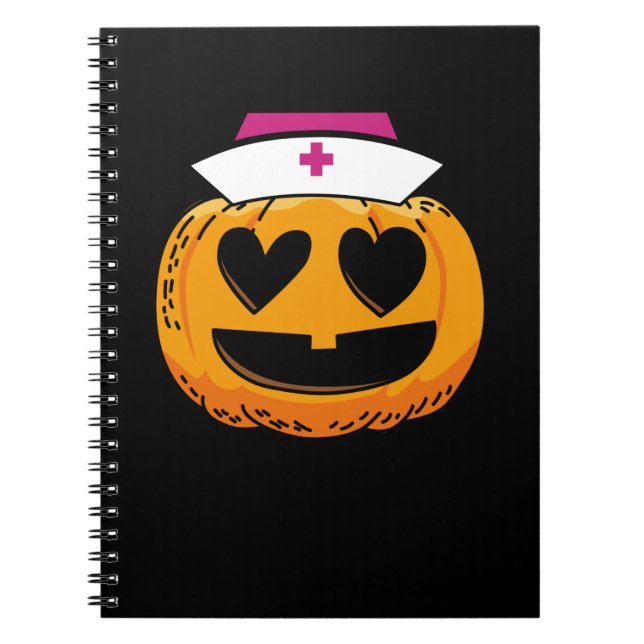 Carnet Cute Citrouille Infirmière Santé Emploi (Devant)