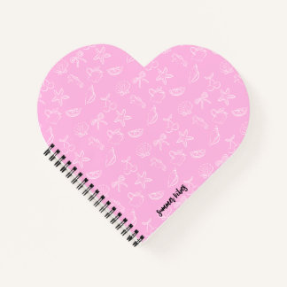Carnet Cute Coquette Bows and Cherries Pattern Notebook