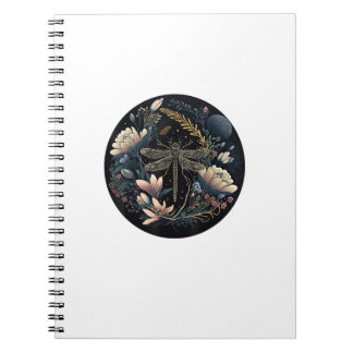 Carnet Cute Cottagecore Floral Dragonfly Aesthetic Girls 