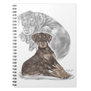 Carnet Cute Doberman Pinscher Puppy