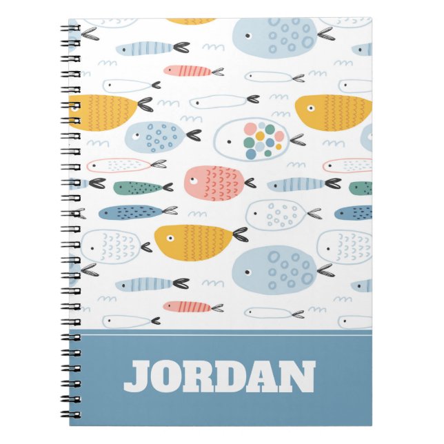 Carnet Cute Doodle École de Motif de poisson (Devant)