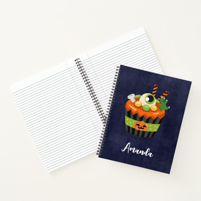 Carnet Cute et Déplaisante Halloween Cupcake avec un Big  (Intérieur)
