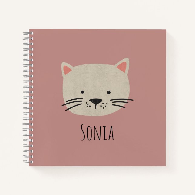 Carnet Cute face de chat Whimsical (Devant)