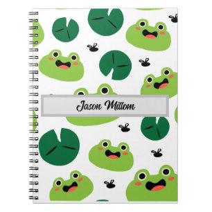 Carnet Cute grenouilles et abeilles personnalisées avec l