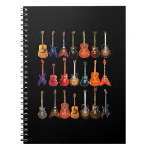 Carnet Cute Guitar Rock and Roll Musical Instruments