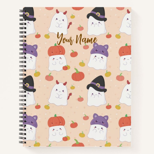 Carnet Cute Halloween Ghostie Notebook, Back to School (Devant)