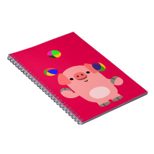 Carnet Cute Juggling Cartoon Pig Notebook