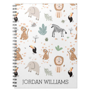 Carnet Cute Jungle Rainforest Animaux Motif