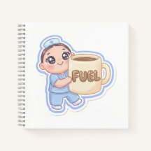 Cute Kawaii Chibi Nurse Giant Coffee Fuel Magnet