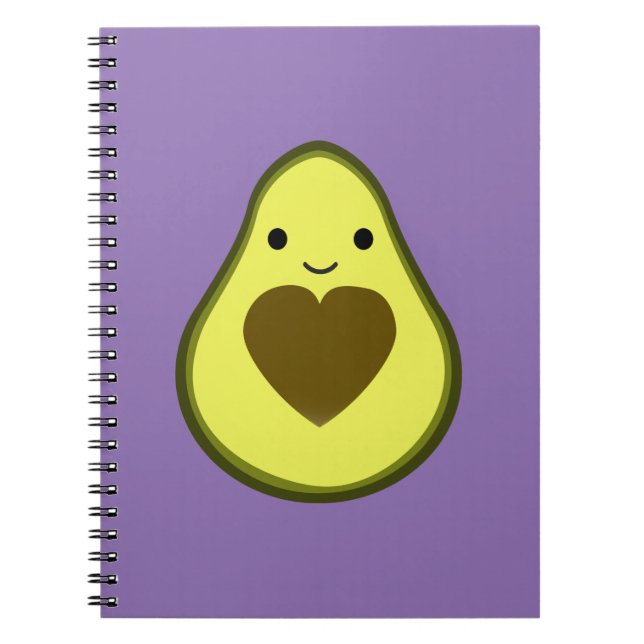 Carnet Cute Kawaii Happy Love Avocado (Devant)
