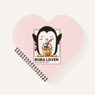Carnet Cute Kawaii Penguin Boba Lover