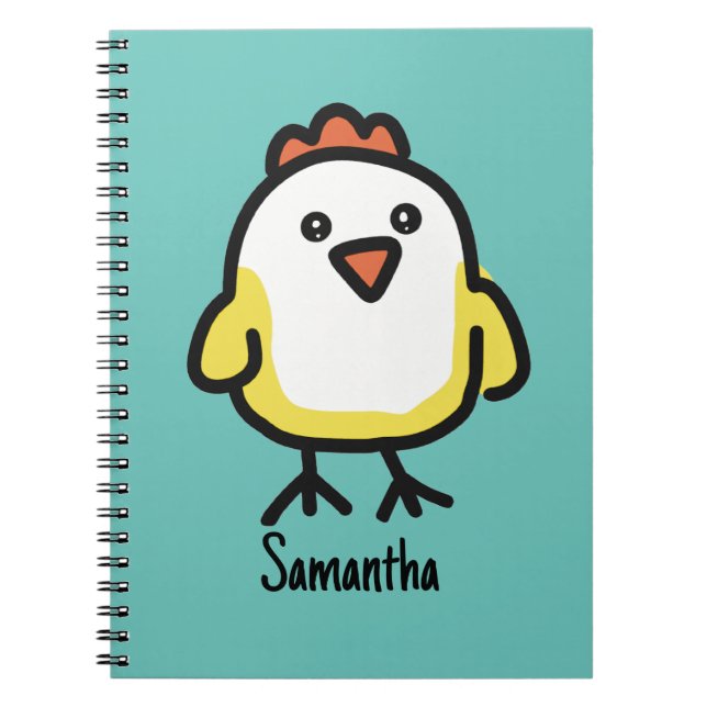 Carnet Cute Kawaii poulet au poulet (Devant)