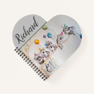 Carnet Cute Koala Anniversaire Fête Ballons Garçons Enf