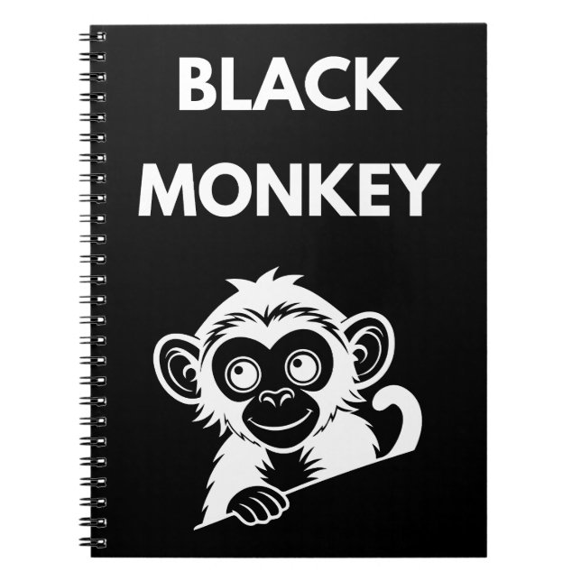 Carnet Cute Little Black Monkey (Devant)