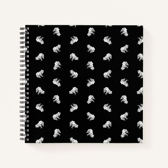 Carnet Cute Little Frogs Motif Frog Art Design Noir (Devant)