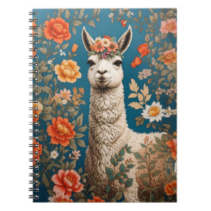 Carnet Cute Llama William Morris Inspiré Floral
