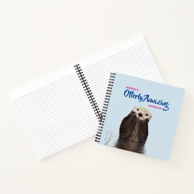 Carnet Cute loutre photo Otterly Extraordinaire Pun (Intérieur)