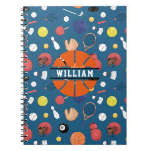 Carnet Cute Modern Sports Champion Personnalisé Enfants B