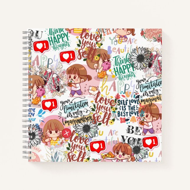 Carnet Cute Motivational – Positive Quote Kawaii  (Devant)
