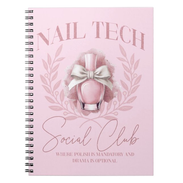 Carnet Cute Nail tech Coquette Nail Polonais Social Club (Devant)