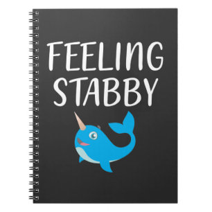 Carnet Cute Narwhal Unicorn Sentiment Stabby Kawaii
