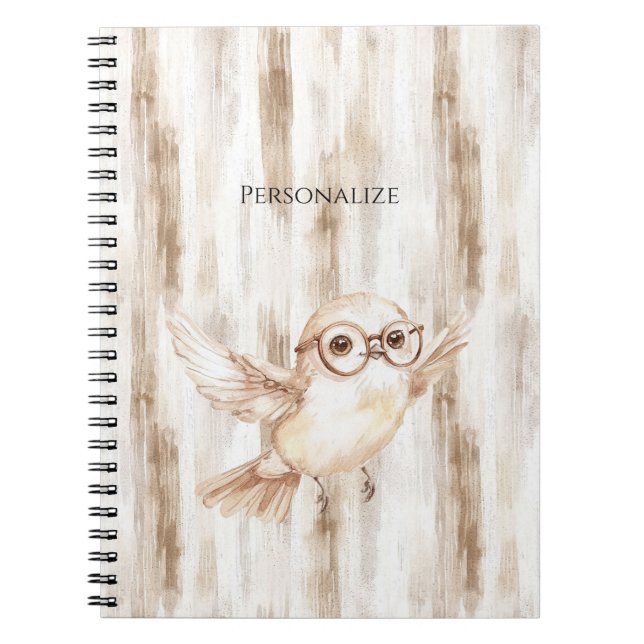Carnet Cute Owl with Glasses  (Devant)