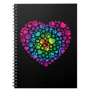 Carnet Cute Paw Heart Love Animaux