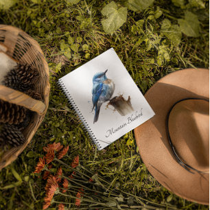 Carnet Cute Petite Montagne Bluebird Aquarelle, personnal