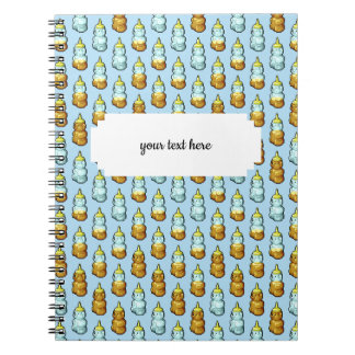 Carnet Cute Pixel Art Honey Bouteilles d'ours Motif