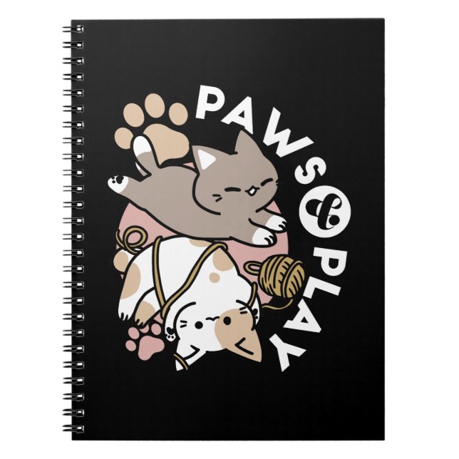 Carnet Cute Playful Cats Design – Fun Paws and Play Art (Devant)