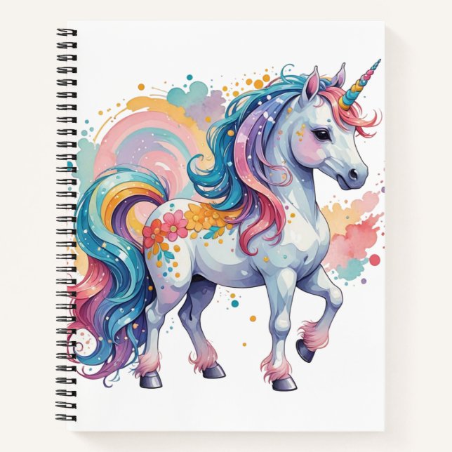Carnet Cute Rainbow Unicorn (Devant)