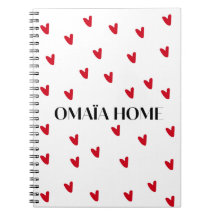 Cute Red Hearts Pattern by OMAÏA HOME