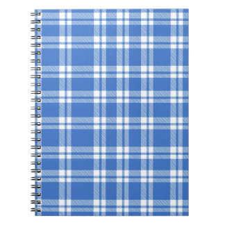 Carnet Cute Retro Blue Gingham Plaid Pattern