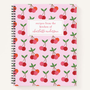 Carnet Cute Rose et Red Cherries Nom du Motif Recette