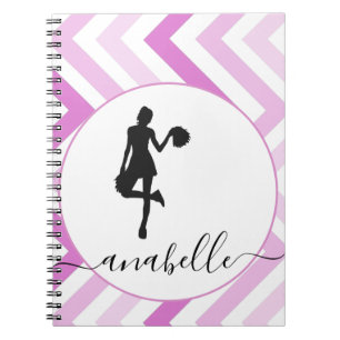 Carnet Cute Rose Girl Pom-pom girl Cheer Nom de l'équipe