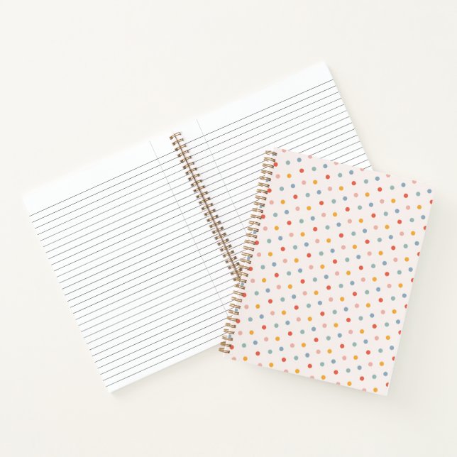 Carnet Cute Scattered Mini Polka Dots Muted Terrazzo Spec (Intérieur)