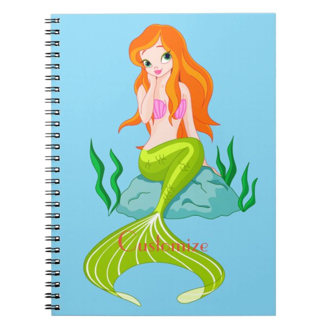 Carnet Cute Sirène Redhead Thunder_Cove (Devant)