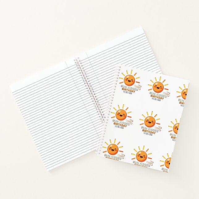Carnet Cute Smiling Sun Birthday Wishes Lined Spiral Note (Intérieur)