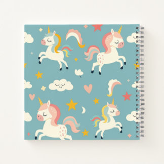 Carnet Cute Turqoise Unicorne pour enfants