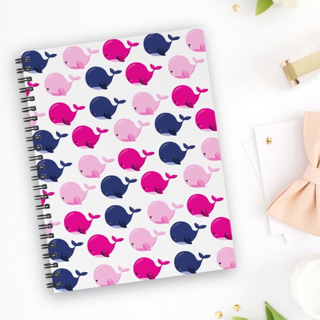 Carnet Cute Whales, Pattern of Whales, Sea Animals (Créateur téléchargé)
