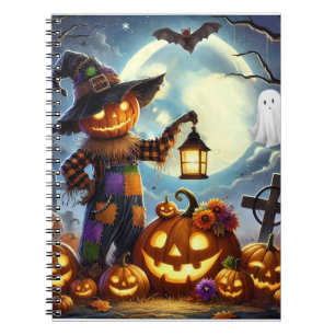Carnet Cute, Whimsical Halloween épouvantail & citrouille
