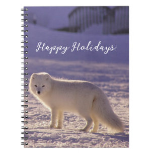 Carnet Cute White Arctic Fox neige hiver Photographie