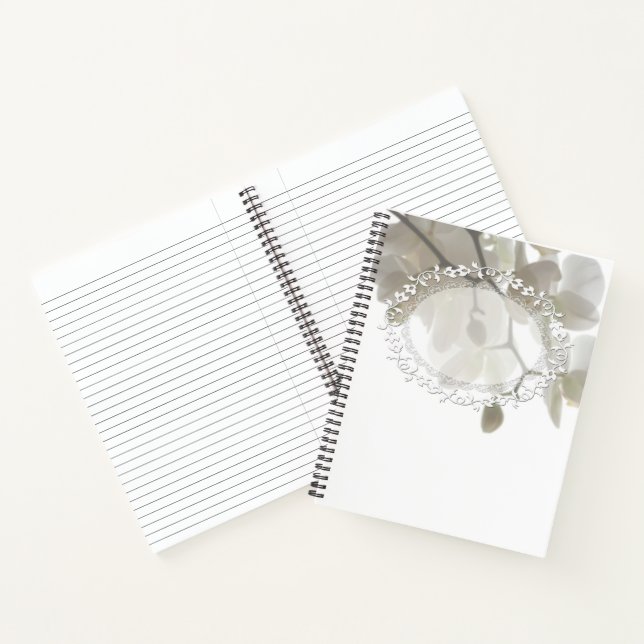 Carnet Cute white orchids (Intérieur)